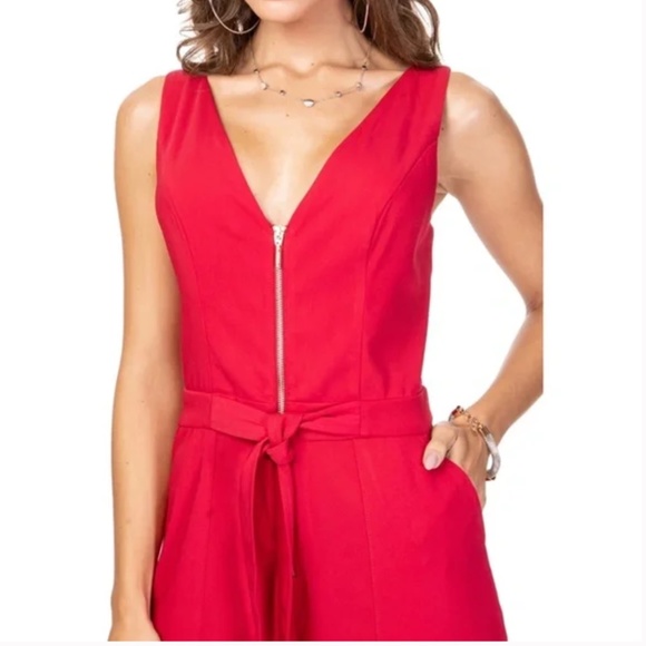 Guess Red Sleeveless Jumpsuit - Picture 4 of 5